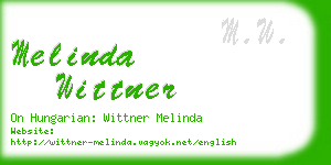 melinda wittner business card